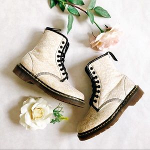 90s Vintage Dr. Martens Iridescent Glitter & Lace